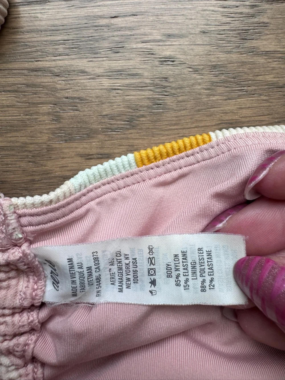 Aerie Ribbed Longline Bandeau Bikini Top + Bottoms
